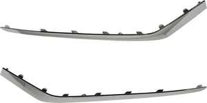 Front Bumper Molding Pair/Set for 2018-2019 Hyundai Sonata, Right Passenger and Left Driver, Black, Excludes Limited 2.0T/Sport/Sport 2.0T Models, Replacement