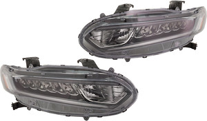 Headlight Assembly Pair/Set for Honda Accord 2018-2022, Right Passenger and Left Driver Halogen Lights, Suitable for Sedan, EX/EX-L/LX/Sport Models Replacement