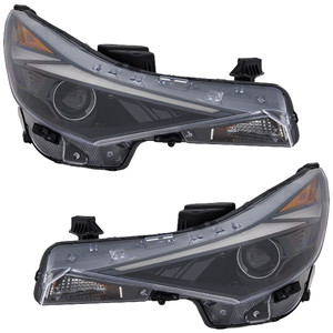 Headlight Assembly Pair/Set for Hyundai Elantra 2021-2023, Right Passenger and Left Driver, Halogen, Hybrid, Non-Hybrid, USA Built Vehicle Replacement