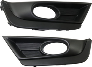 Front Fog Light Molding Pair/Set for 2017-2019 Honda CR-V, Black, Compatible with EX/EX-L Models, Includes Right Passenger and Left Driver Sides Replacement