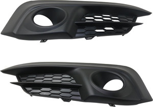 Front Fog Light Molding for Honda Civic 2016-2018, Right Passenger and Left Driver, Primed (Ready to Paint) Replacement Pair/Set 