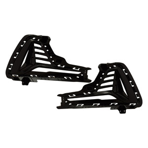 Front Fog Light Cover Pair/Set for Hyundai Sonata 2018-2019, Right Passenger and Left Driver, Black - Replacement