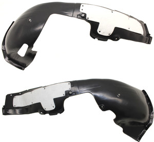 Front Fender Liner Pair/Set for 2017-2018 Hyundai Elantra, 1.6L Turbo Eng, Right Passenger and Left Driver, Korea Built Vehicle with Insulation Foam, Replacement