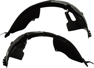 Front Fender Liner Pair/Set for 2018-2019 Hyundai Sonata, Right Passenger and Left Driver, Excluding Hybrid Model, with Chrome, Replacement