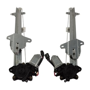 Front Window Regulator Pair/Set for Honda Civic 2016-2020, Right Passenger and Left Driver, with Motor, 6-Pin, Coupe - Replacement Part