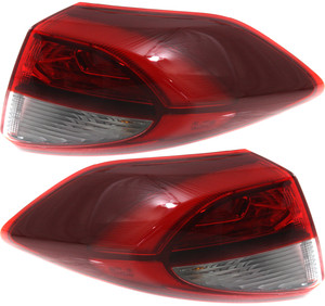 Pair/Set - Tail Light Assembly for Hyundai Tucson 2016-2018, Outer LED, Right Passenger and Left Driver, Replacement Set