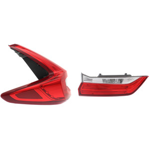 Tail Light Set for Honda CR-V 2017-2019, Inner and Outer, Left Driver Side Replacement