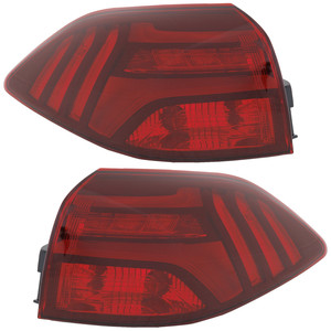 LED Tail Light Assembly Pair/Set for Hyundai Tucson 2019-2021, Outer, Right Passenger and Left Driver, Replacement