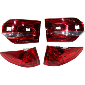 Tail Light Assembly for Honda Odyssey 2018-2023, Right Passenger and Left Driver, Inner and Outer, Halogen, Pair/Set of 4 Replacement