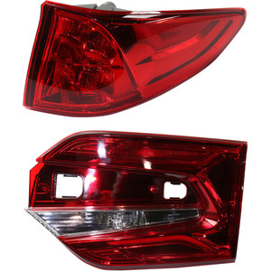 Tail Light Assembly for Honda Odyssey 2018-2023 Right Passenger, Inner and Outer, Halogen, Set of 2 Replacement