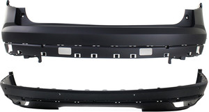 Bumper Cover Set for 2016-2018 Honda Pilot, Rear Upper and Lower, Suitable for Elite and Touring Models - Replacement