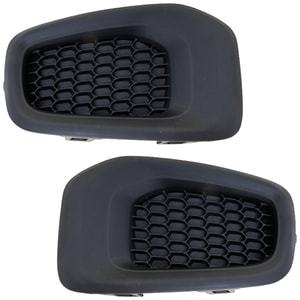 Pair/Set - Fog Light Cover for Jeep Renegade 2015-2018, Textured, Right Passenger and Left Driver Sides Replacement