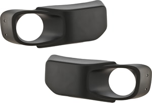 Pair/Set - Fog Light Molding for Jeep Wrangler 2012-2017, Wrangler (JK) 2018, Heavy Duty, Textured Black, Type 1, w/ 10th Anniversary Edition, Right Passenger and Left Driver Replacement