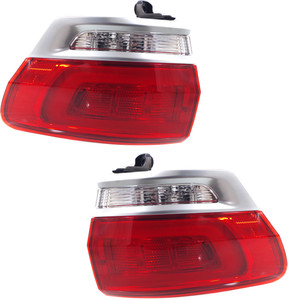 Outer Tail Light Assy Pair/Set for 2014-2022 Grand Cherokee WK, Right Passenger and Left Driver, Suitable for Laredo, Limited, Overland, Summit Models with Platinum Insert, Replacement