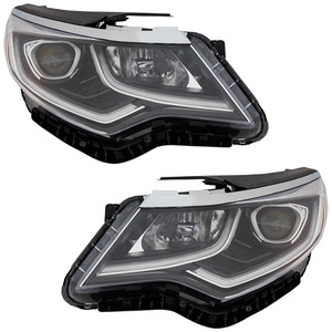 Pair/Set - Replacement Headlight Assembly for KIA Optima 2019-2020, Right Passenger and Left Driver, Halogen, USA Built Vehicle, w/ Daytime Running Light, (Excludes Hybrid/Plug-In Models)