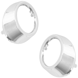 Pair/Set - Fog Light Cover for Kia Sedona 2015-2018, Black with Chrome Trim, Right Passenger and Left Driver, Suitable for Limited/SXL Models Replacement