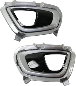 Front Fog Light Molding Pair/Set for 2016-2018 Kia Sorento, Right Passenger and Left Driver, Chrome Replacement