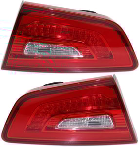 LED Type Tail Light Assembly Pair/Set for 2014-2015 KIA Optima, Inner Right Passenger And Left Driver, From 10-3-13, Exc. Hybrid Model, Replacement
