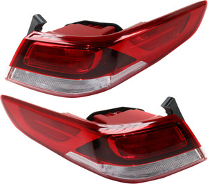 Pair/Set - Tail Light Assembly for 2016-2020 Kia Optima, Right Passenger and Left Driver, Outer, Halogen, Excluding Hybrid Model, USA Built Vehicle Replacement