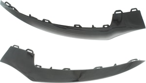 Front Bumper Molding Pair/Set for 2014 Mercedes-Benz E-Class, Right Passenger and Left Driver, Outer, Primed (Ready to Paint), with AMG Styling and Night Packages, Convertible/Coupe Replacement