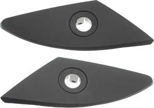 Front Bumper Filler Pair/Set for Mercedes-Benz R-Class 2006-2010, Right Passenger and Left Driver, Joint Cover, Primed (Ready to Paint), with Parktonic, Replacement