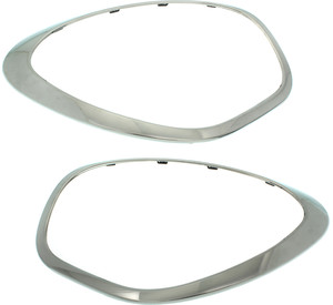 Headlight Bezel for 2011-2016 Mini Cooper Countryman, 2013-2016 Cooper Paceman Chrome Interior, Right Passenger and Left Driver Pair/Set Replacement