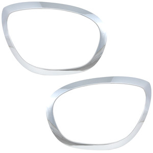 Pair/Set - Headlight Bezel for Mini Cooper Countryman, Right Passenger and Left Driver, Chrome, for SE Model, 2018-2020, 17-Piece Replacement Set