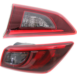 Tail Light Assembly Set for Mazda CX-3 2016-2018, Right Passenger Side, Inner and Outer, Replacement