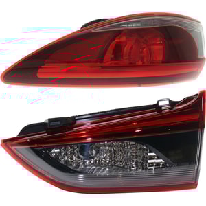 LED Tail Light Assembly Set for 2016-2017 Mazda Mazda 6, Right Passenger, Inner and Outer, Replacement