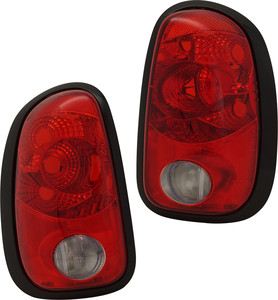 Tail Light Pair/Set for Mini Cooper Countryman 2011-2016, Right Passenger and Left Driver Side, Lens & Housing with Black Trim Replacement