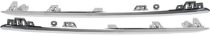 Rear Bumper Molding Pair/Set for 2014-2016 Mercedes-Benz E-Class Sedan, Right Passenger and Left Driver Impact Strip, Chrome, without AMG Styling Package, Replacement