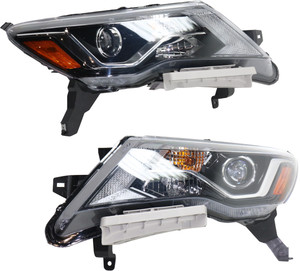 Headlight Assembly Pair/Set for Nissan Pathfinder 2017-2020, Right Passenger and Left Driver, Halogen, 2-Piece Replacement