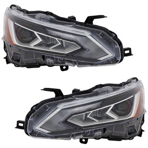 Headlight Assembly Pair/Set for Nissan Altima 2019-2022, LED, Type 2, Right Passenger and Left Driver, Replacement