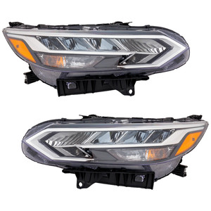 Headlight Assembly Pair/Set for Nissan Sentra 2020-2023, Right Passenger and Left Driver, LED Reflector Type Light Replacement