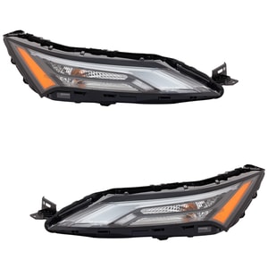 LED Headlight Assembly Pair/Set for 2021-2023 Nissan Rogue S/SV/SL Models, Upper, Right Passenger and Left Driver, Japan Built Vehicle Replacement