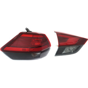 Tail Light Assembly Set for 2017 Nissan Rogue, Inner and Outer, Halogen, Left Driver Side Replacement