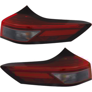 LED Tail Light Assembly Pair/Set for 2021-2021 Nissan Rogue, Right Passenger and Left Driver, Outer, USA Built Vehicle Up to December 2020, Replacement