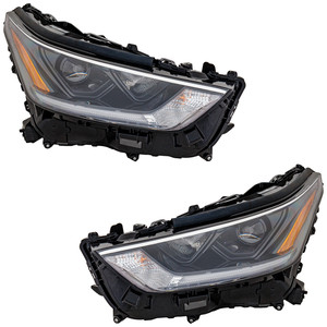 Pair/Set - Headlight Assembly for 2021-2021 Toyota Highlander L/LE/XLE/Hybrid Models, LED, Right Passenger and Left Driver, Replacement Set