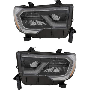 Headlight Pair/Set for Toyota Sequoia 2018-2022, Right Passenger and Left Driver Replacement