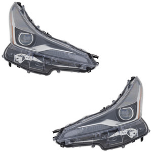 LED Headlight Assembly Pair/Set for Toyota Prius 2019-2022, Right Passenger and Left Driver, with Fog Light, without Adaptive Headlight, without 20th Anniversary Edition Replacement