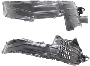 Front Fender Liner Pair/Set for Toyota Land Cruiser 2016-2021, Right Passenger and Left Driver, Rear Section, without Extension Sheet, Replacement