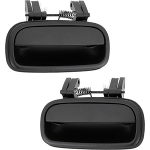 Rear Exterior Door Handle Pair/Set for Toyota Tundra 2000-2006, Right Passenger and Left Driver, Smooth Black Replacement