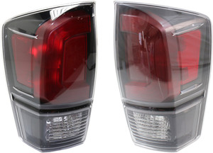 Tail Light Assembly for Tacoma 2017-2019, Right Passenger and Left Driver, Black Interior, Replacement Pair/Set