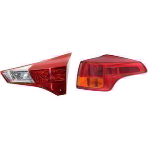Tail Light Assembly Set for Toyota RAV4 2013-2015 Right Passenger, Inner and Outer, Halogen, Exception for EV Model, North America Built Vehicle Replacement