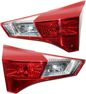 Pair/Set - Tail Light Assembly for Toyota RAV4 (2013-2018), Inner, Halogen, Right Passenger and Left Driver, Excludes EV Model, Fit for North America Built Vehicle, Replacement