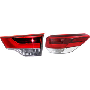 Tail Light Assembly Set for 2017 Toyota Highlander, Right Passenger Side, Inner and Outer Replacement