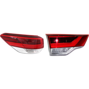 Tail Light Set for Toyota Highlander 2017-2019, Inner and Outer Left Driver Side Replacement