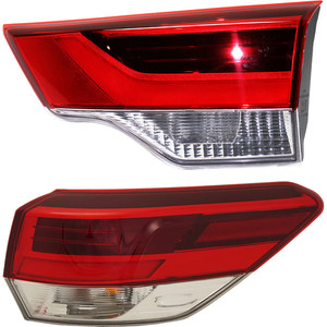 Tail Light Assembly Set for Toyota Highlander 2018-2019, Right Passenger Side, Inner and Outer, LED, Replacement