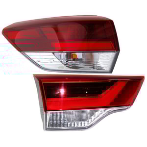 Tail Light Set for 2019 Toyota Highlander, Inner and Outer Left Driver Replacement