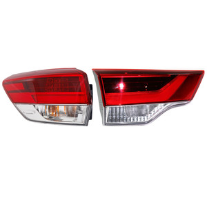 Tail Light Set for Toyota Highlander 2017, Left Driver, Inner and Outer, Halogen Replacement